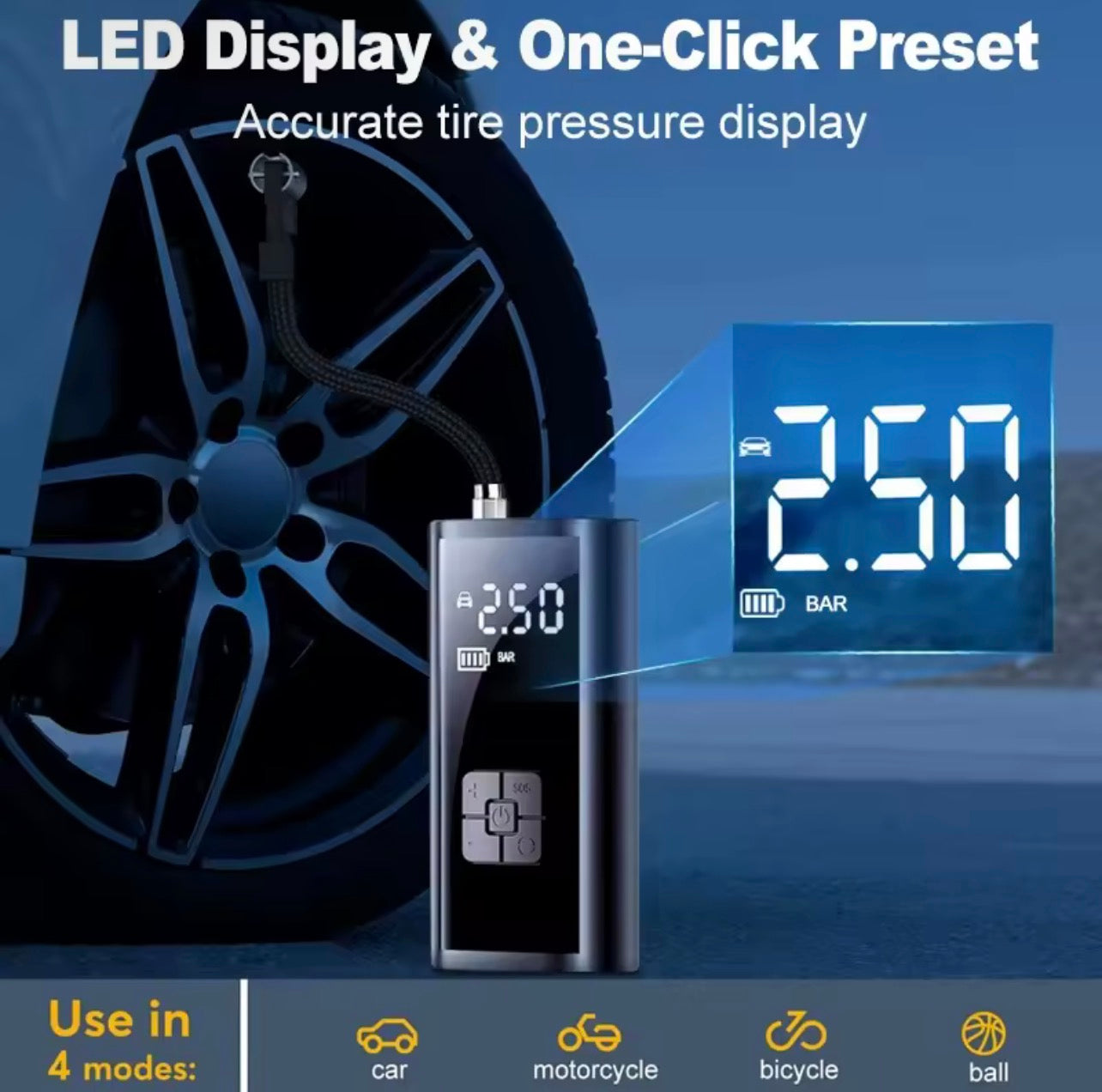 12v Wireless Car Air Compressor Air Pump