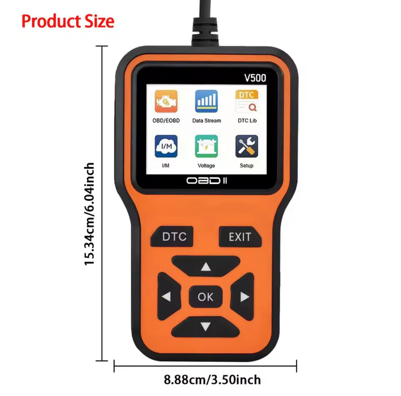 V500 Smart OBD2 Car Diagnostic Scanner & Voltage Analyzer