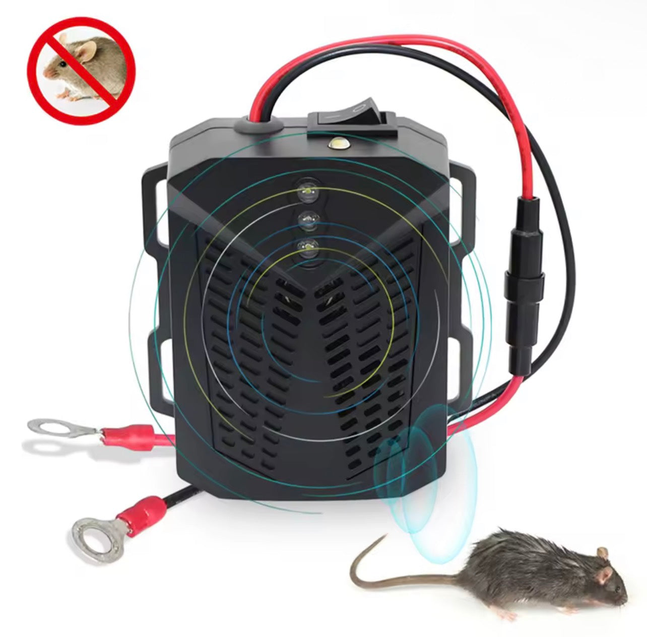 12V Car Ultrasonic Rat & Rodent Repellent — Marten, Mouse, and Pest Control Device for Vehicles
