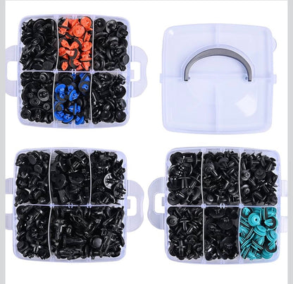 680Pcs Car Push Retainer Clips & Auto Fasteners Assortment - 22 Popular Sizes Nylon Bumper Fender Rivets with 10 Cable Ties universal fit