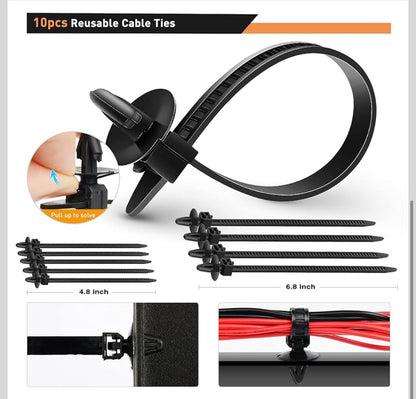 680Pcs Car Push Retainer Clips & Auto Fasteners Assortment - 22 Popular Sizes Nylon Bumper Fender Rivets with 10 Cable Ties universal fit