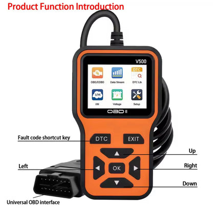 V500 Smart OBD2 Car Diagnostic Scanner & Voltage Analyzer