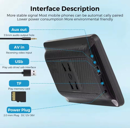 Drivemate Portable 7-inch IPS Touch Screen CarPlay/Android Auto Multimedia Player with GPS, WiFi, Bluetooth