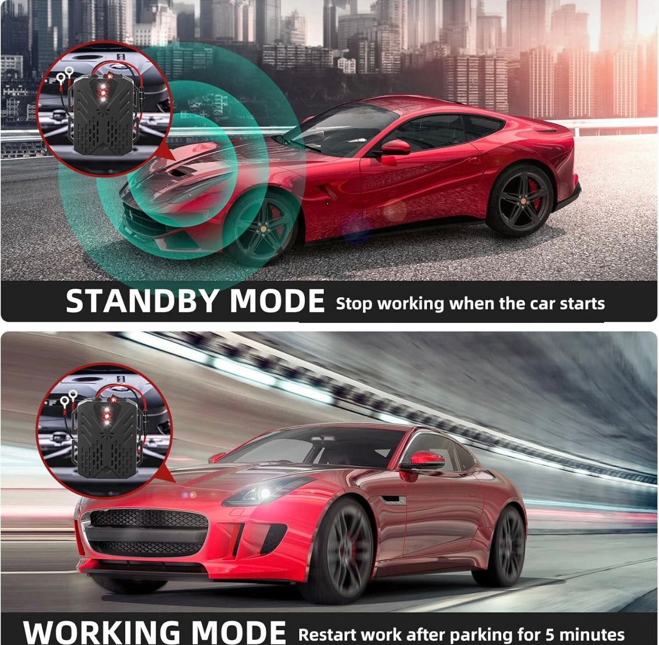 12V Car Ultrasonic Rat & Rodent Repellent — Marten, Mouse, and Pest Control Device for Vehicles