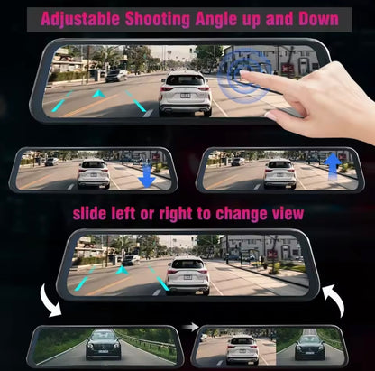 4k Smart Mirror Dash Camera for cars/trucks night vision included and rear view camera