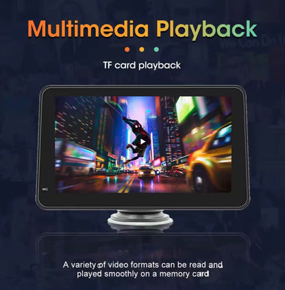 Drivemate Portable 7-inch IPS Touch Screen CarPlay/Android Auto Multimedia Player with GPS, WiFi, Bluetooth