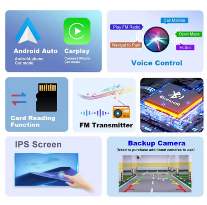 Drivemate Portable 7-inch IPS Touch Screen CarPlay/Android Auto Multimedia Player with GPS, WiFi, Bluetooth